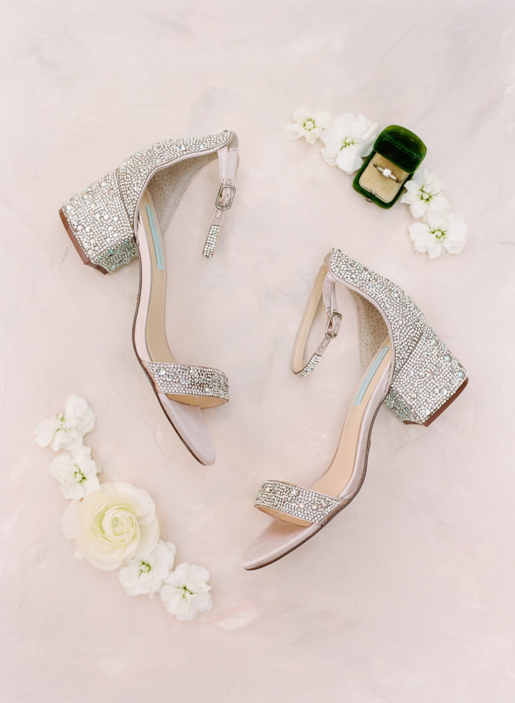 Betsey Johnson Block Heels with sparkle || The Ganeys