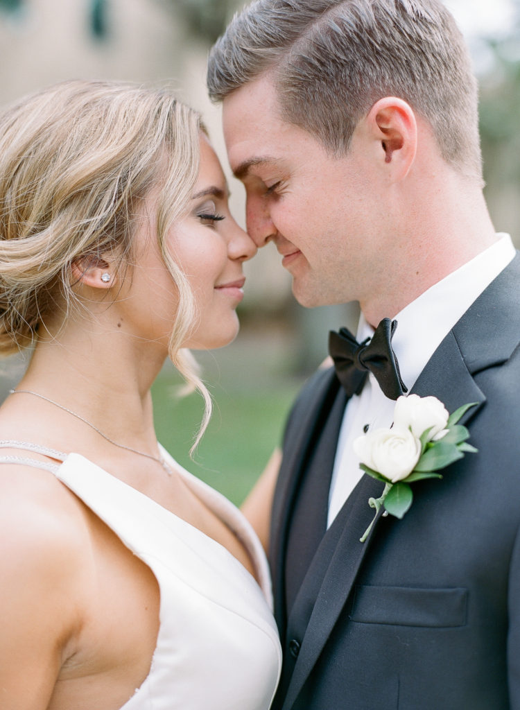 Museum of Fine Arts St Pete Wedding with Paloma Blanca Bridal wedding dress with beaded criss cross back || The Ganeys