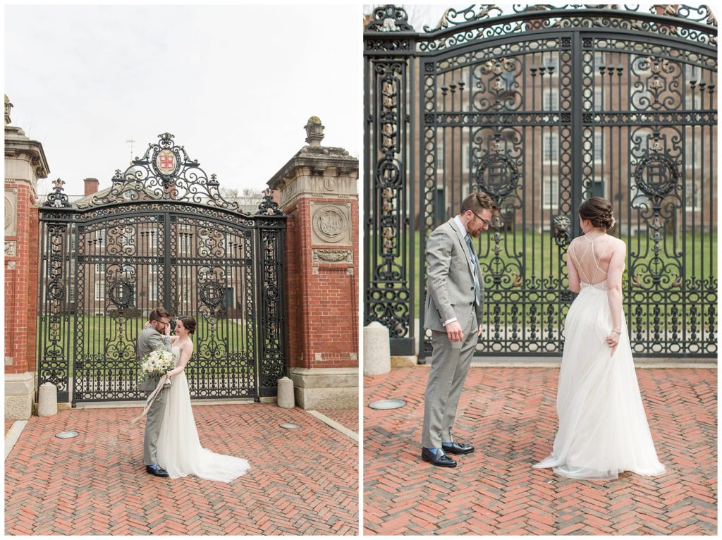 Wedding photos on Brown University with Watters BHLDN gown || The Ganeys