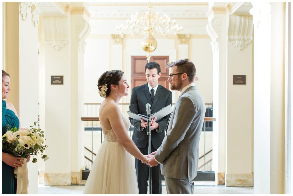 wedding ceremony at Providence Public Library
