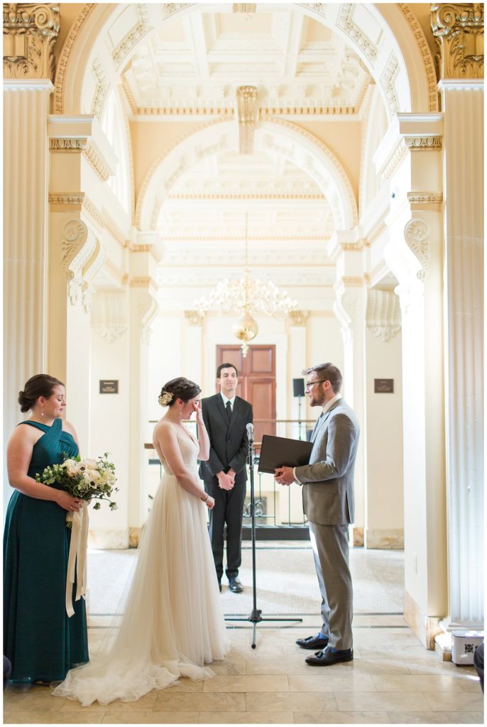 wedding ceremony at Providence Public Library || The Ganeys