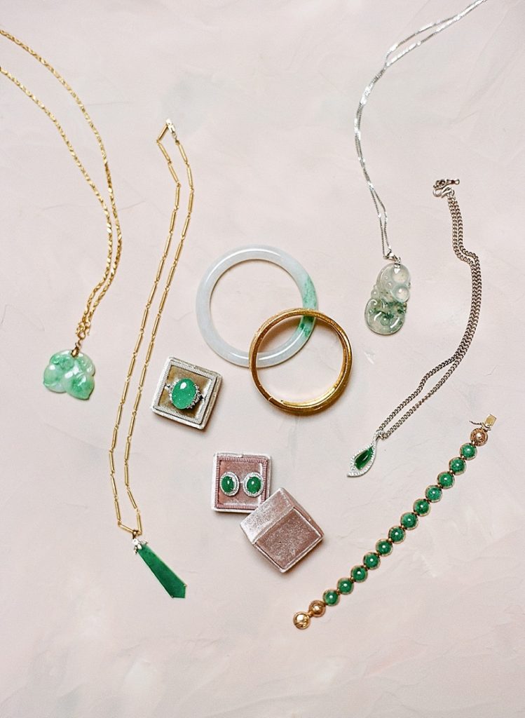 Jade jewelry for tea ceremony celebration