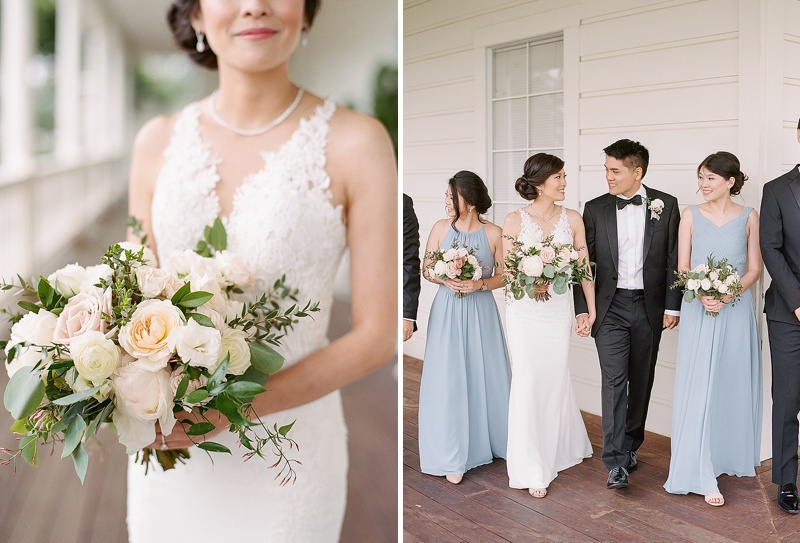 Blush and white bouquet by Lily and Mint