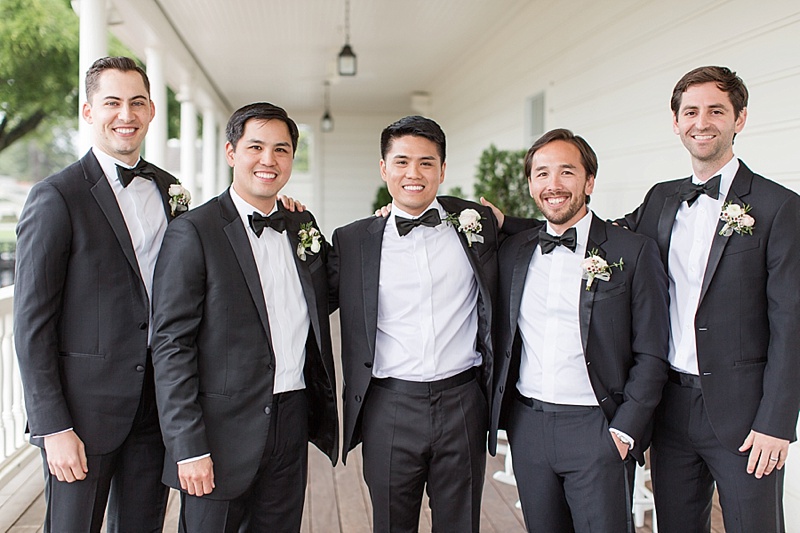 Groomsmen with black suits at Silverado Resort