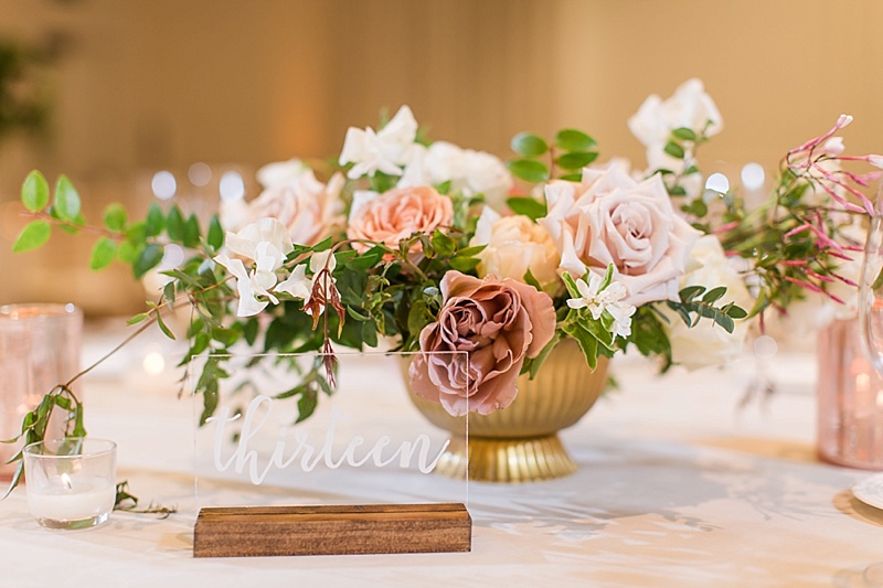 Fine Art centerpiece by Lily and Mint wedding at Silverado Resort