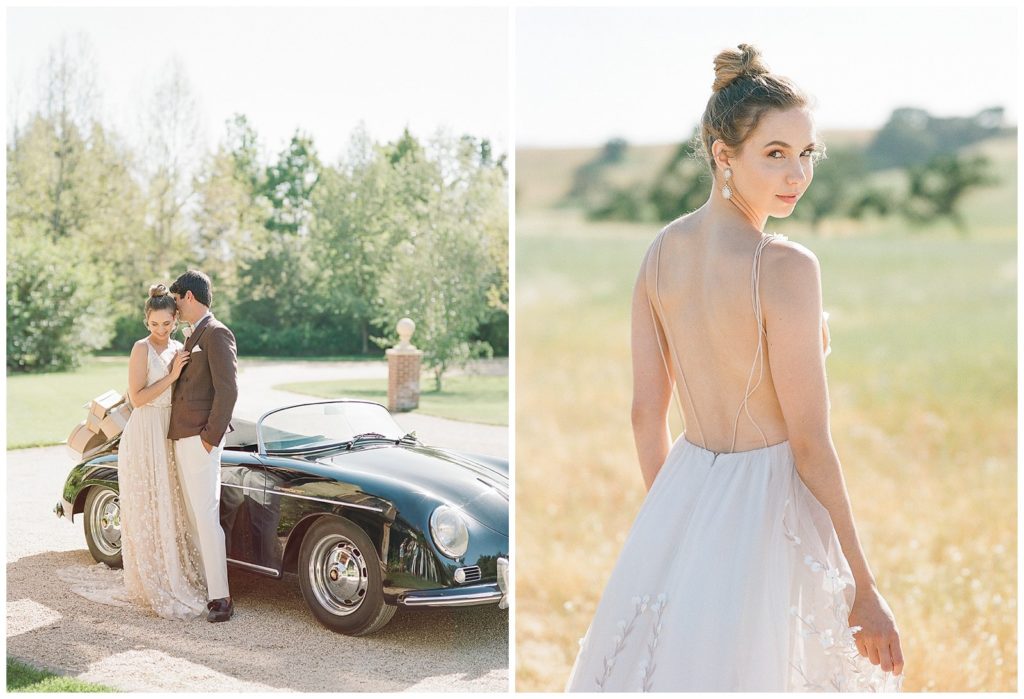 Alexandra Grecco gown for elegant Kestrel Park Wedding
