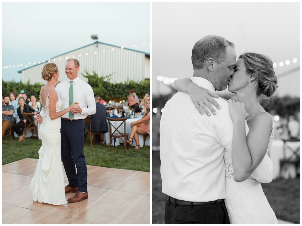 First dance at Zillah Winery Wedding