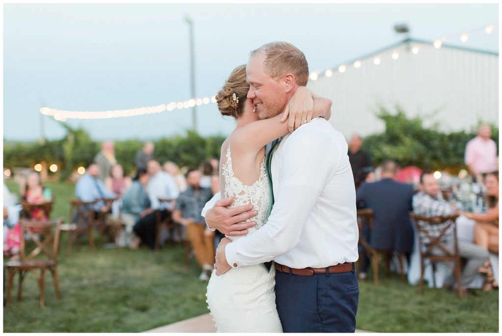 First dance at Zillah Winery Wedding