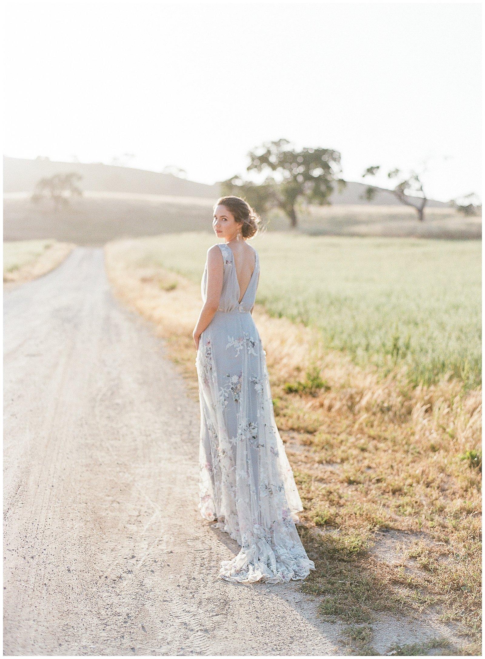 Kate McDonald Blue wedding dress at Kestrel Park Wedding || The Ganeys
