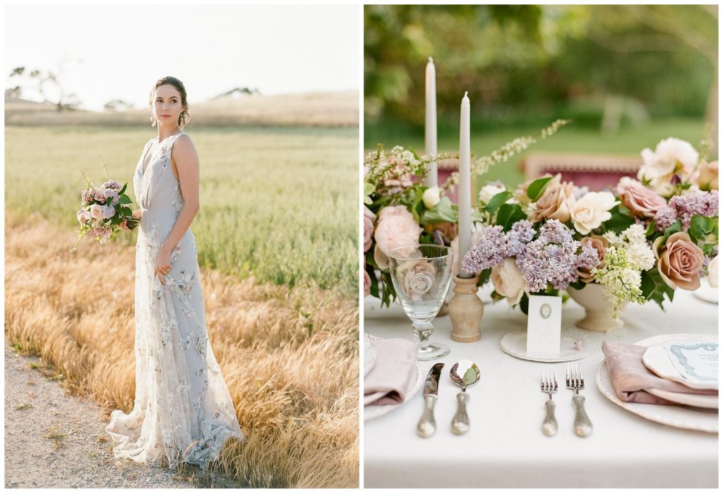 Lavender wedding inspiration with hints of mauve