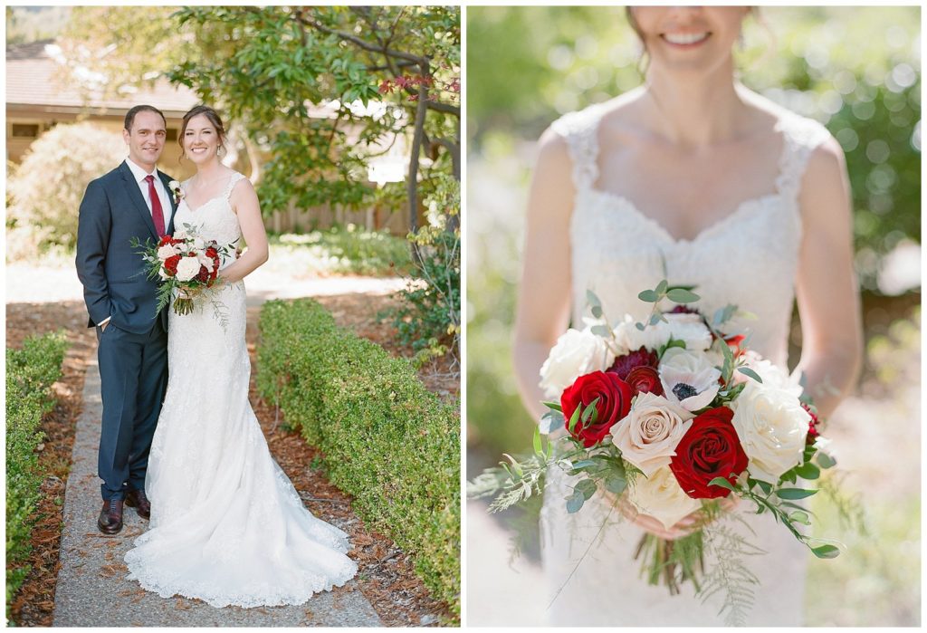 San Francisco Theological Seminary wedding with red details