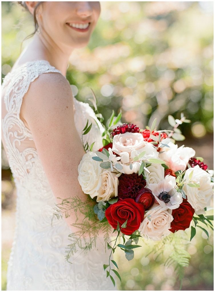 Details by Design Bouquet with red and white flowers || The Ganeys