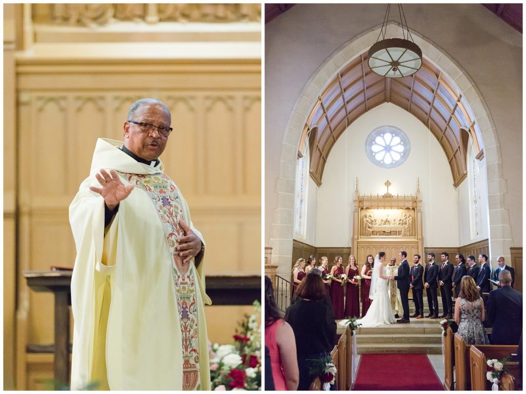 wedding ceremony at chapel for SF Theological Seminary Wedding