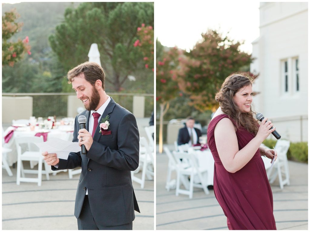 Wedding reception at SF Theological Seminary Wedding