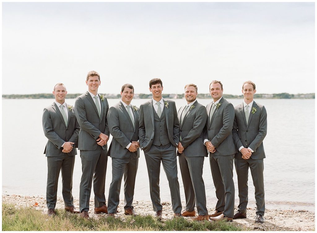 gray groomsmen suits