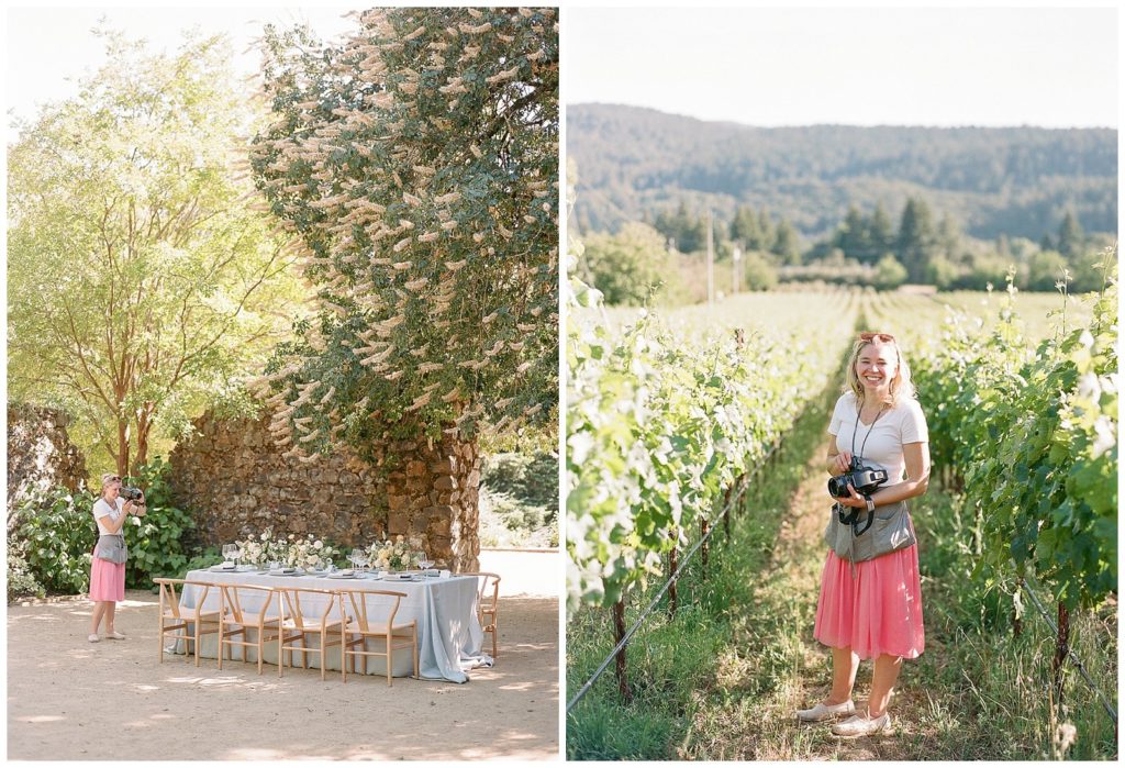 photographing a wedding at Annadel Estate Winery