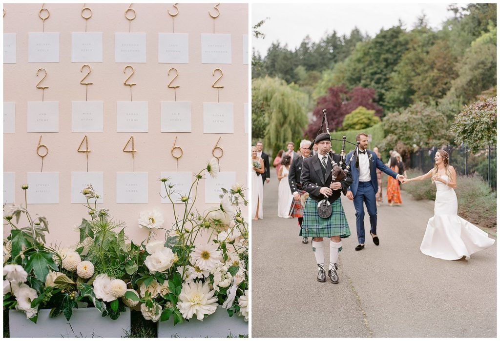 Escort display with sparkler table numbers
