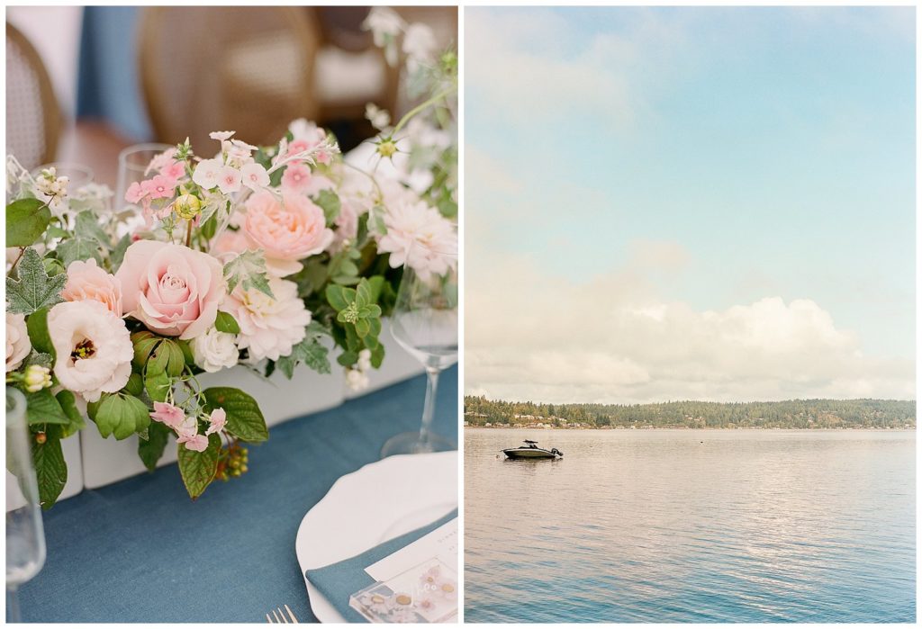 Blush and blue wedding ideas from Callista & Co and Gather Design Company
