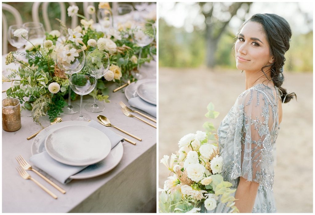 Dusty blue and butter yellow wedding at Campovida 