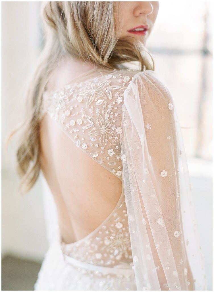 Julie Vino Bridal gown with sequins