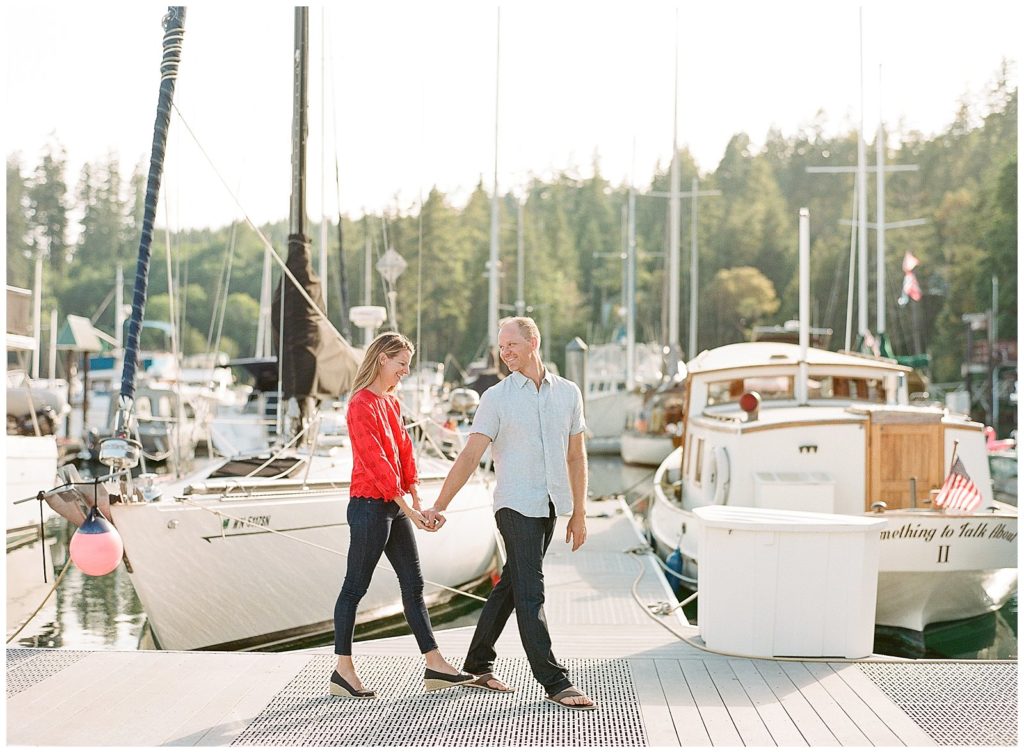 Engagement photos in hood canal