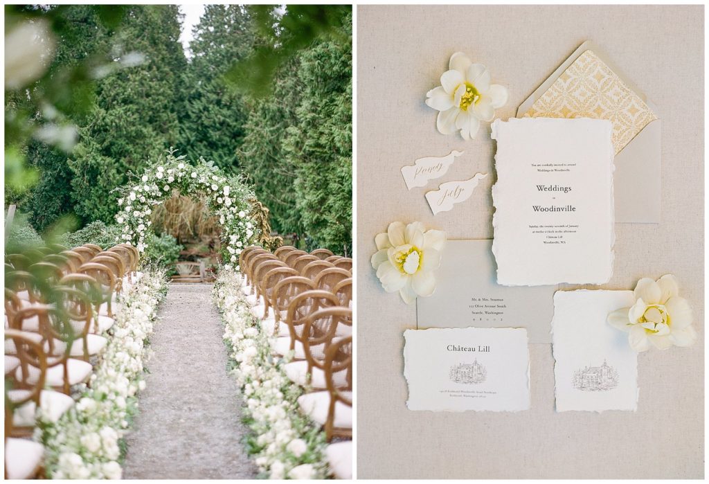 Gather Design Company wedding ceremony at Chateau Lill