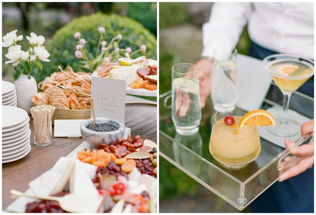 Custom cocktails for a private estate wedding