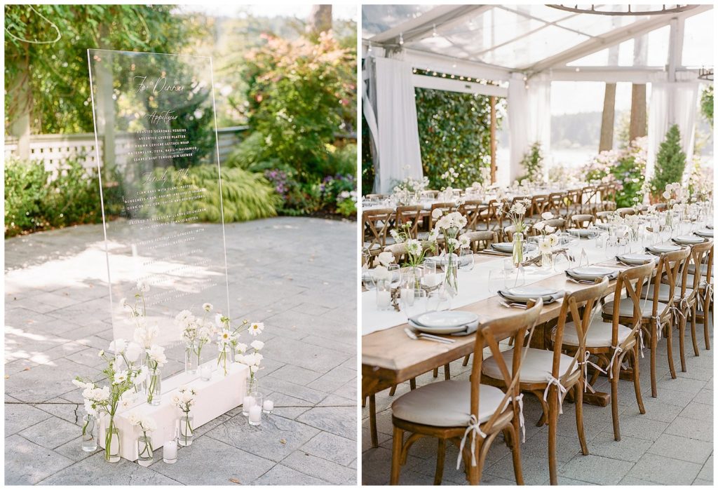 All white wedding with organic touch
