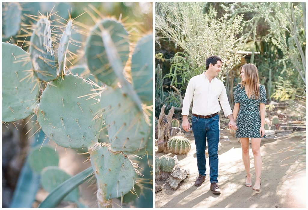 Cactus garden palm springs engagement photos