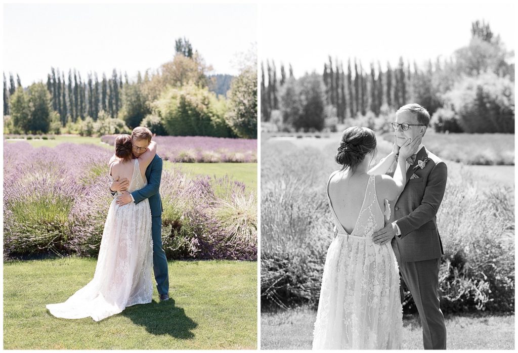 Intimate wedding at Woodinville Lavender