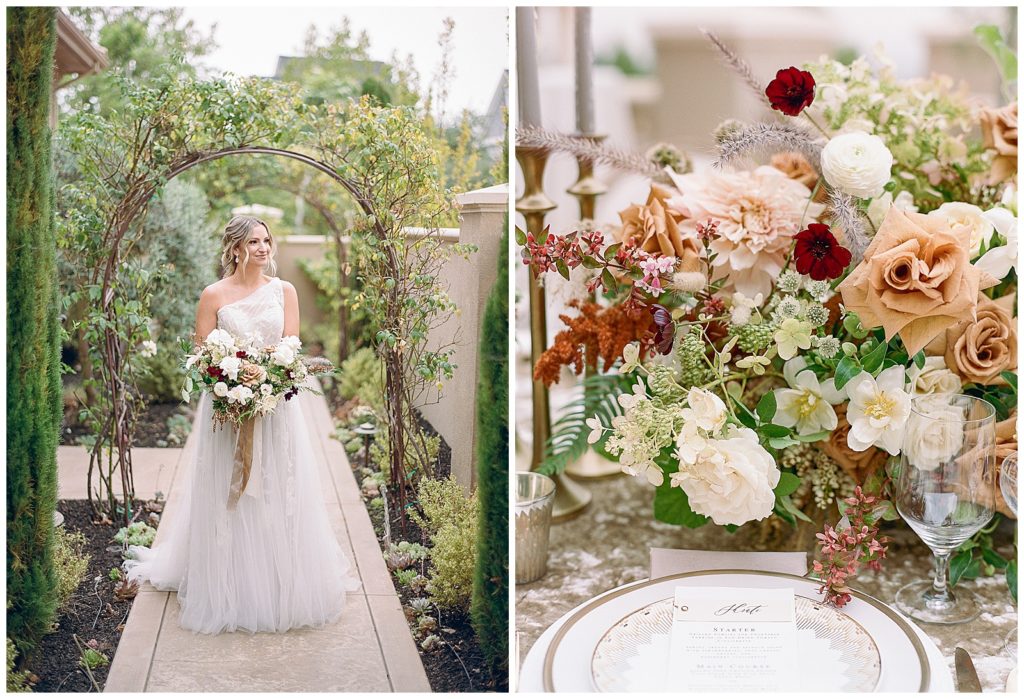 Fall florals for an intimate wedding in Ruby Hill
