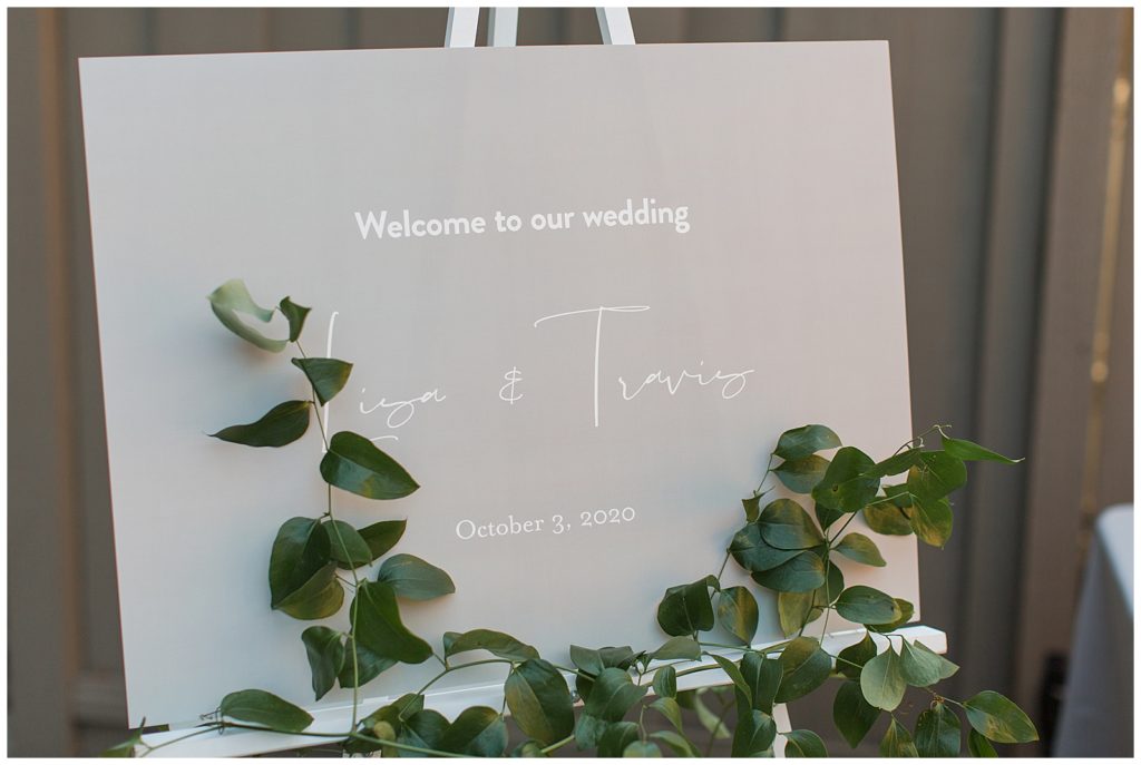 Welcome sign for wedding from Minted