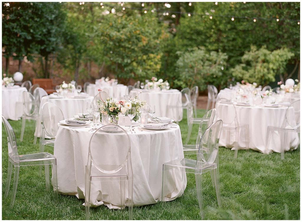 backyard wedding at private estate in Saratoga