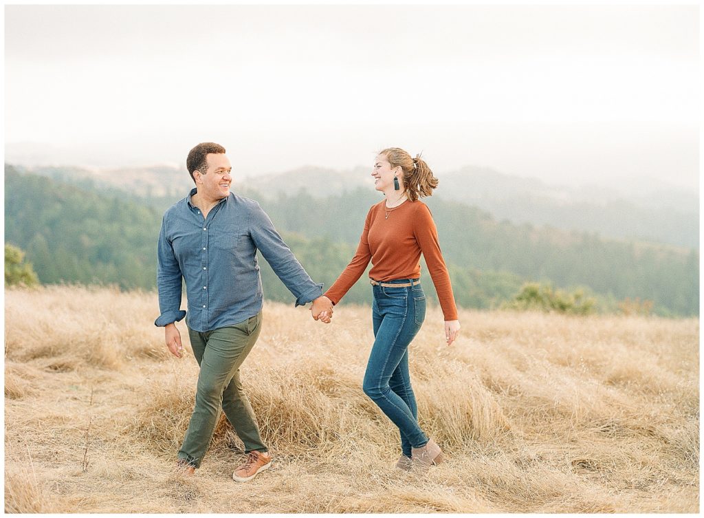 fall engagement photos in SF