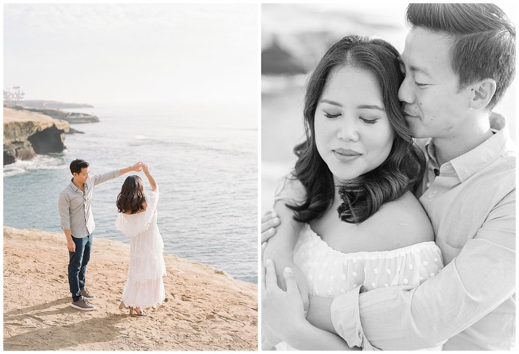 Engagement photos at Sunset Cliffs San Diego