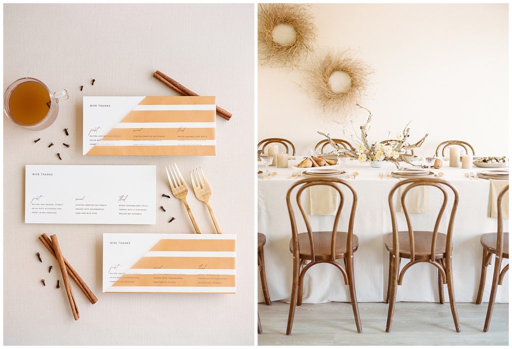 Thanksgiving Tablescape with neutral tones