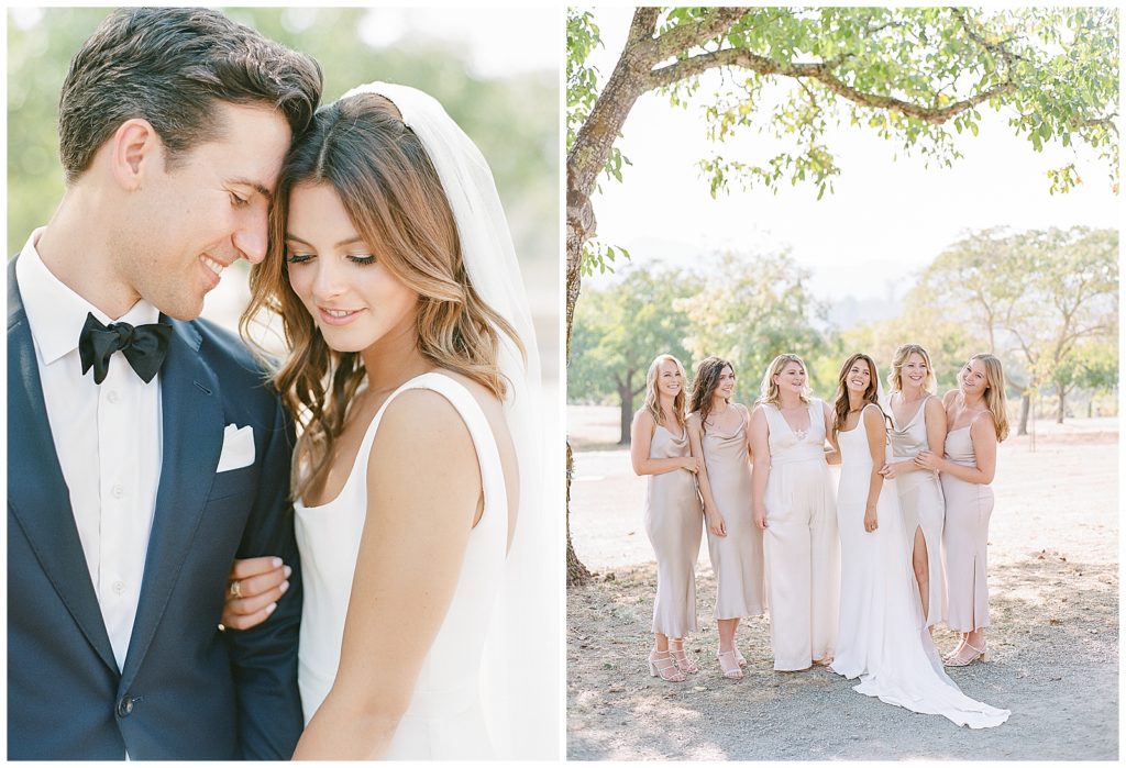 Triple S Ranch wedding with neutral bridesmaids