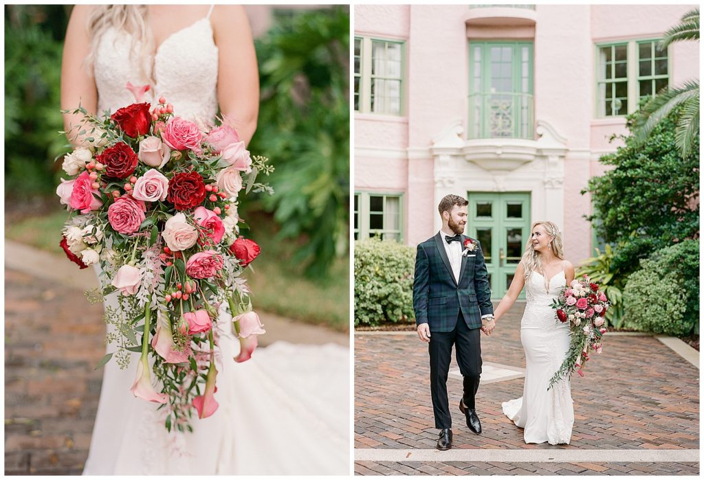 wedding at the Vinoy with red and pink flowers