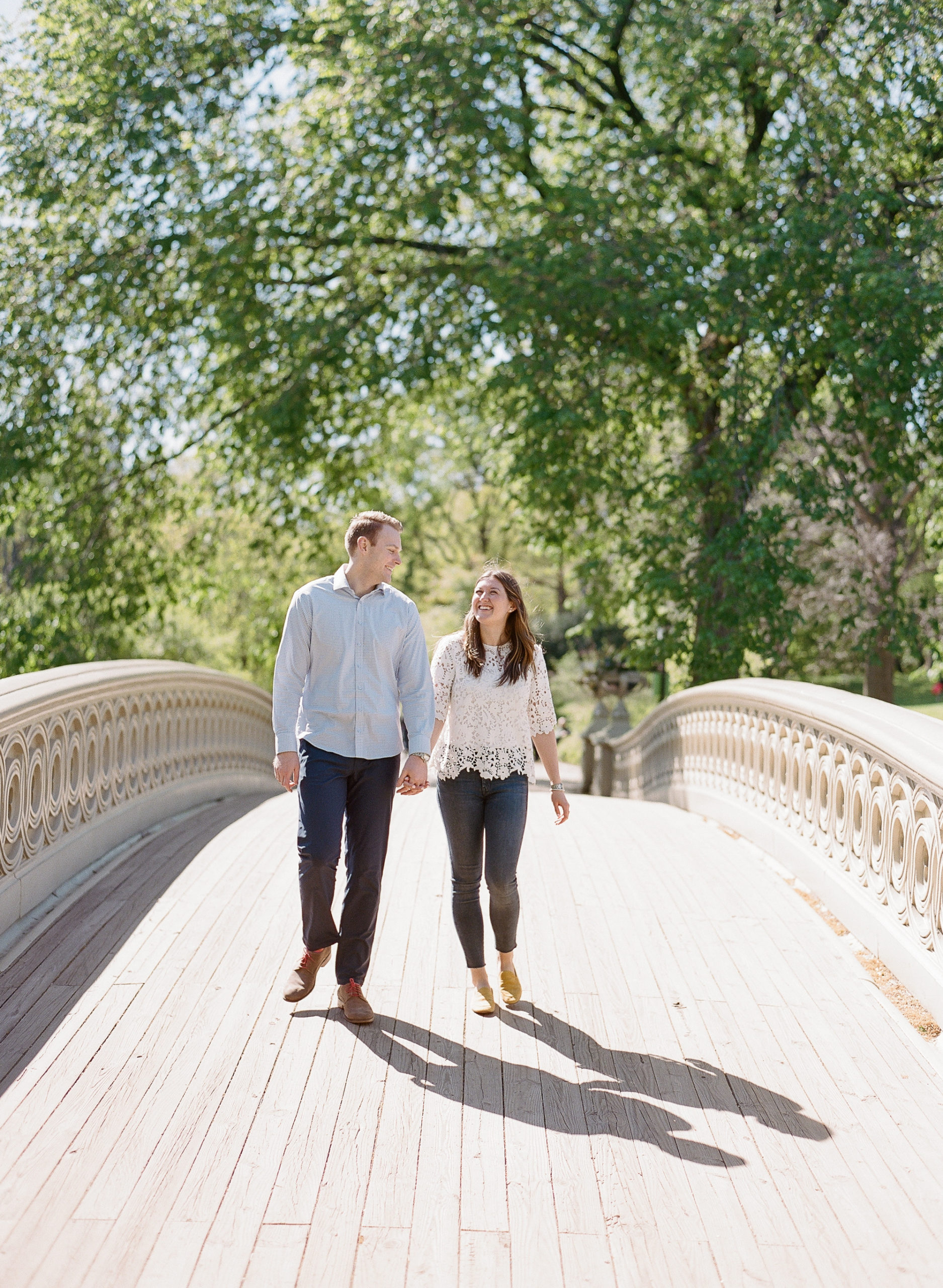 Bow Bridge engagement photos central park