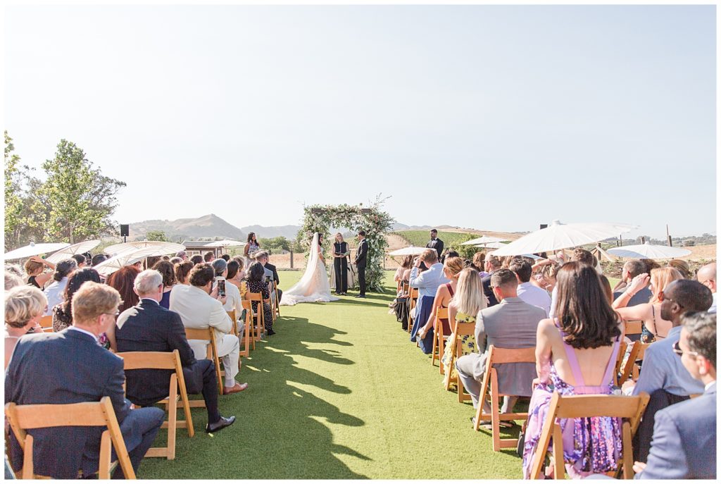 Wedding ceremony at Carneros Resort