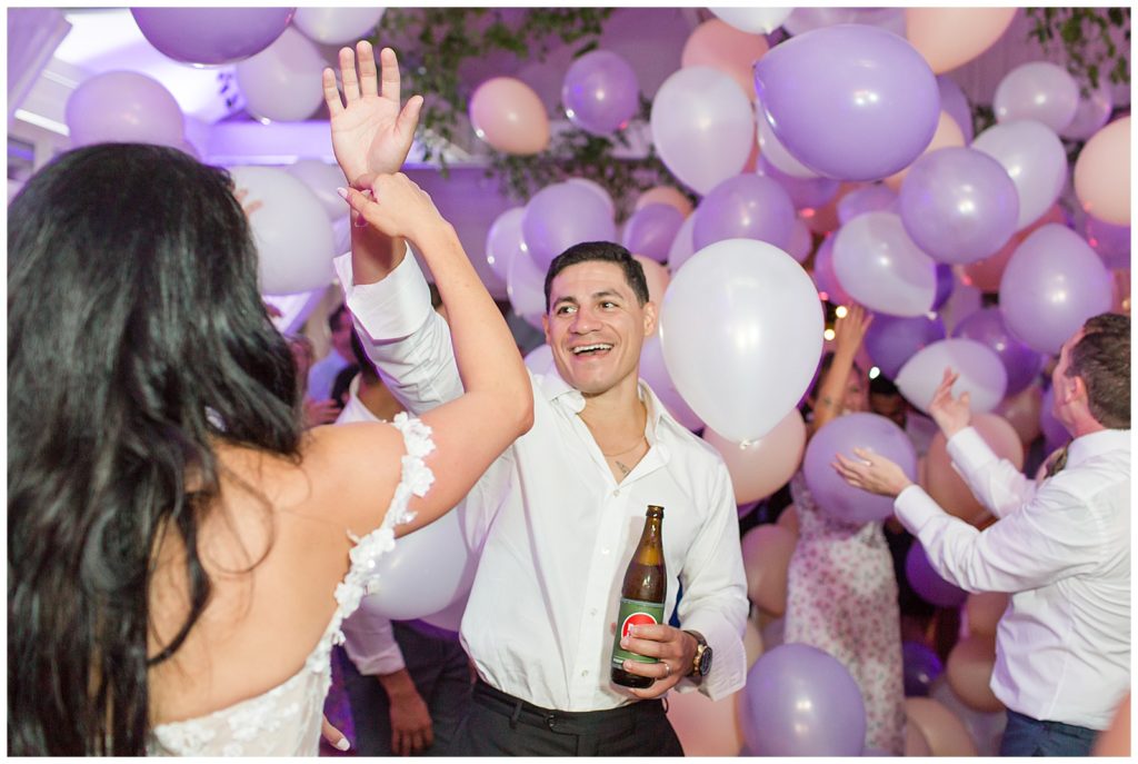 balloon drop at Carneros Resort Wedding