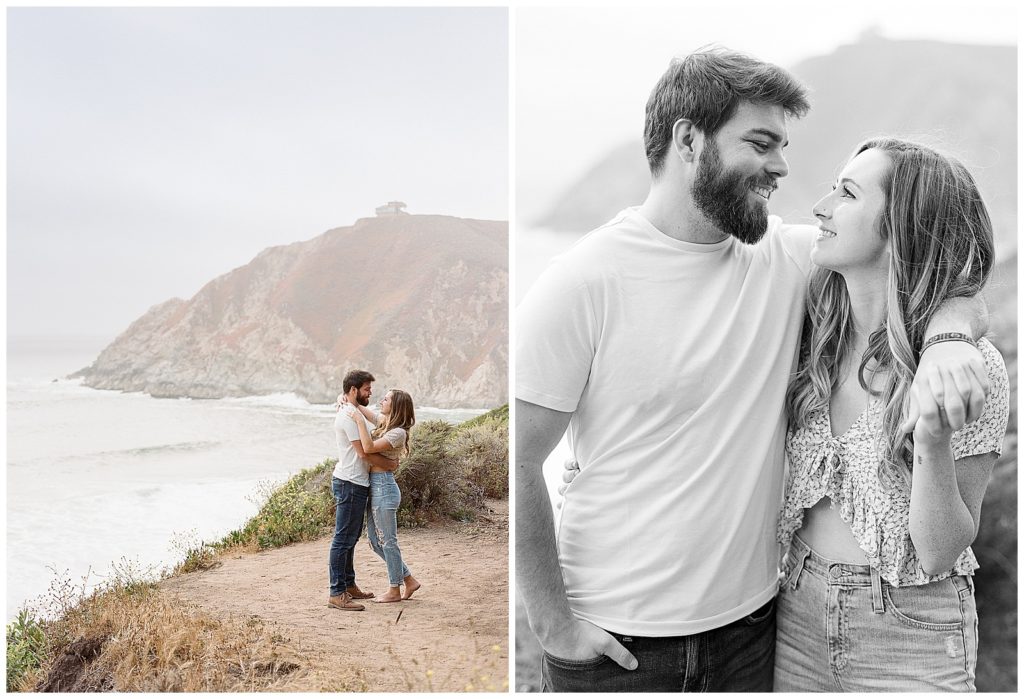 Gray Whale Cove engagement photos