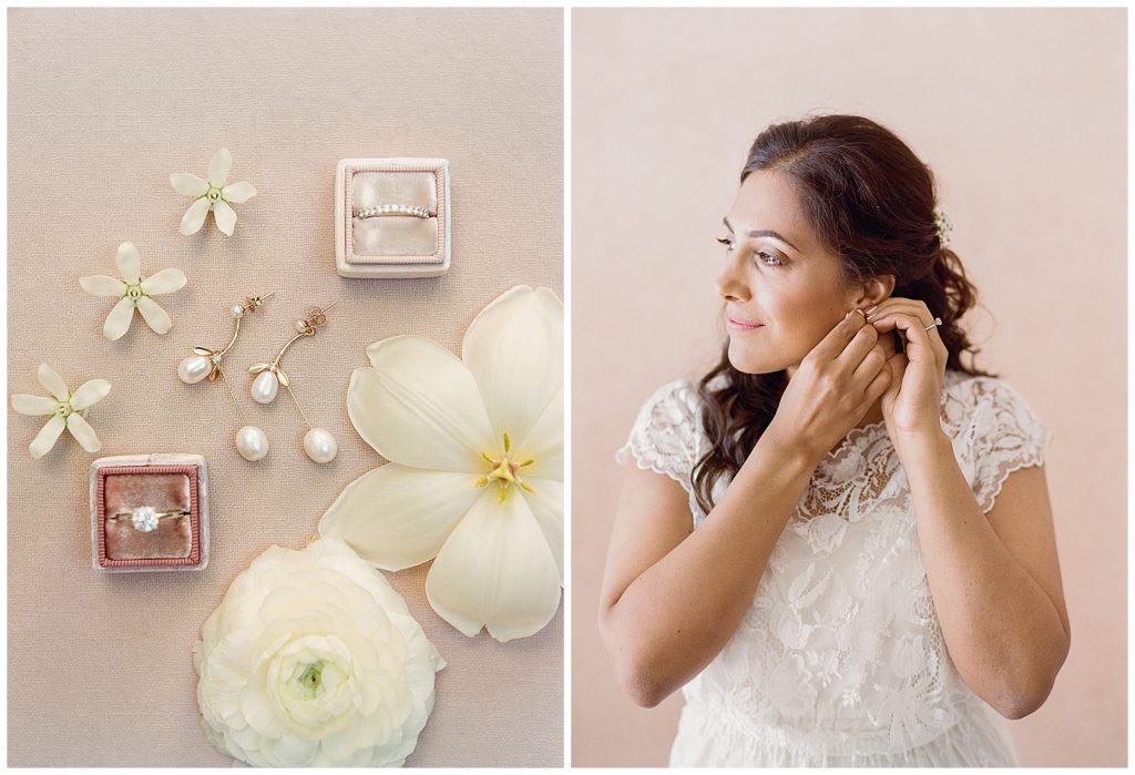 bhldn gold and pearl earrings