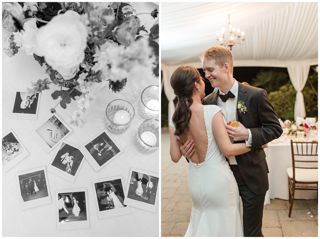 Polaroids from wedding reception