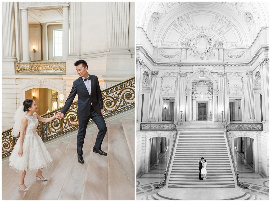 fine art SF City Hall wedding photos