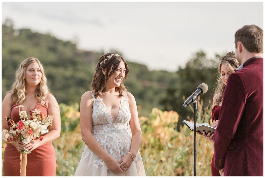 wedding ceremony at Holman Ranch