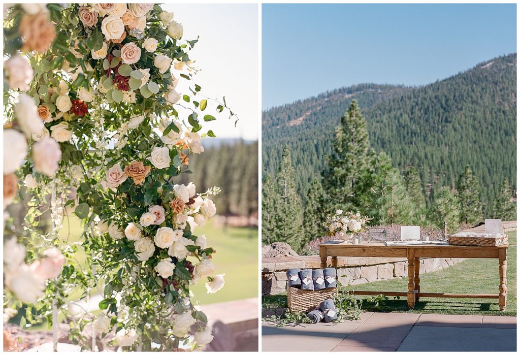Martis Camp wedding ceremony Stems By Diana and Audere Events