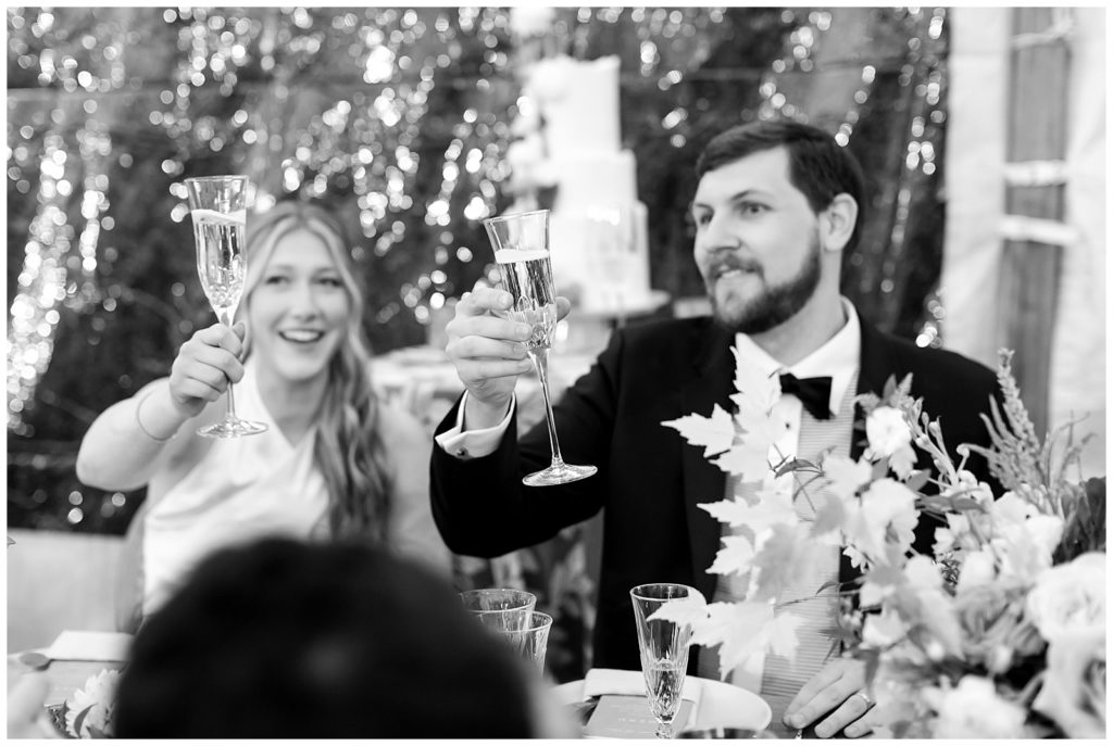 toasts at Martis Camp wedding
