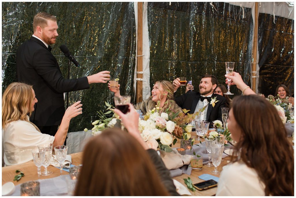 toasts for Martis Camp wedding