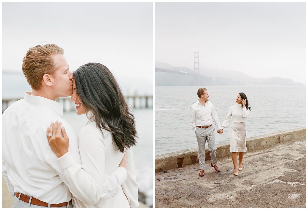 foggy San Francisco engagement photos
